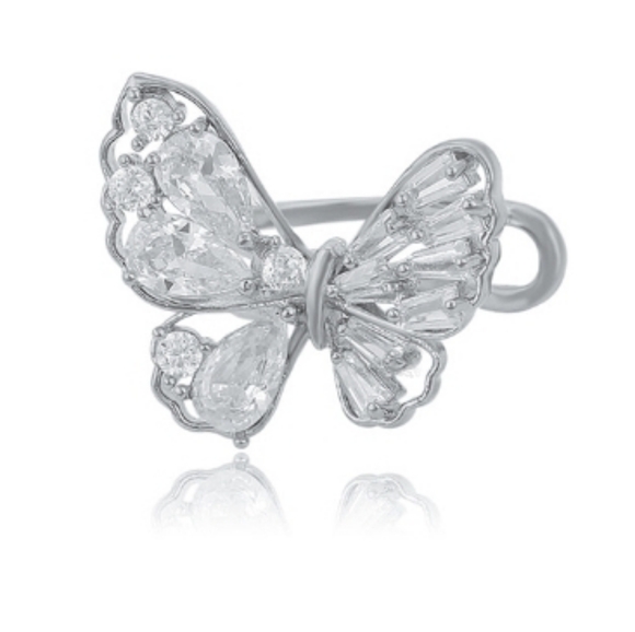 Crystal Butterfly Ear Cuff - Picture 2 of 6
